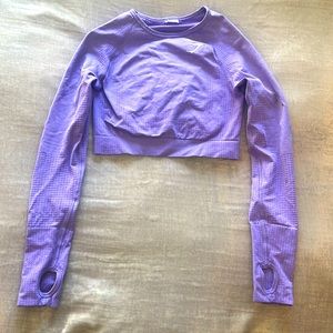 XS Gymshark long sleeve crop top